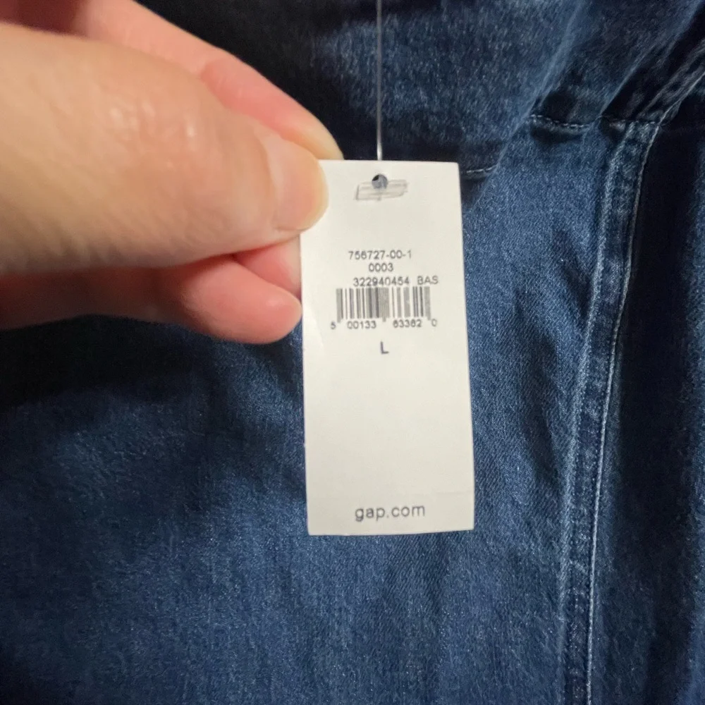 GAP Blue Midi Denim Dress NWT - Picture 7 of 10